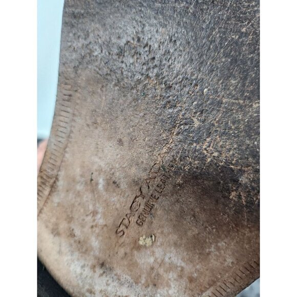 Stacy Adams Mens Roselli Oxford Shoes Size 9M Gray Textured Leather Lace Up - Picture 10 of 12